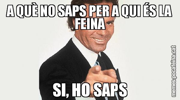 A QUÈ NO SAPS PER A QUI ÉS LA FEINA SI, HO SAPS