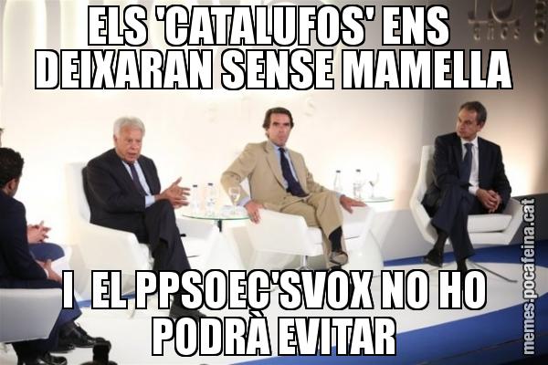 ELS 'CATALUFOS' ENS  DEIXARAN SENSE MAMELLA I  EL PPSOEC'SVOX NO HO PODRÀ EVITAR