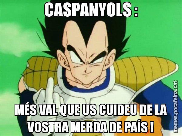 CASPANYOLS : MÉS VAL QUE US CUIDEU DE LA VOSTRA MERDA DE PAÍS ! - Vegeta