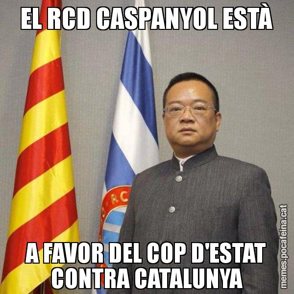EL RCD CASPANYOL ESTÀ A FAVOR DEL COP D'ESTAT CONTRA CATALUNYA - Chen Yansheng