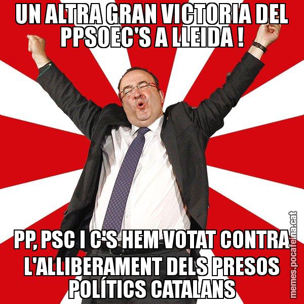 UN ALTRA GRAN VICTORIA DEL PPSOEC'S A LLEIDA ! PP, PSC I C'S HEM VOTAT CONTRA L'ALLIBERAMENT DELS PRESOS POLÍTICS CATALANS - Miquel Iceta - 27S