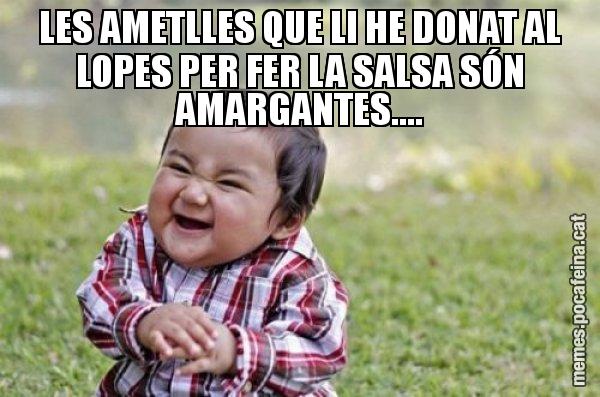 LES AMETLLES QUE LI HE DONAT AL LOPES PER FER LA SALSA SÓN AMARGANTES.... - El diabòlic nen asiàtic