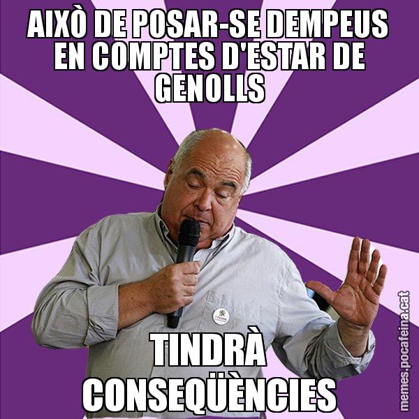 AIXÒ DE POSAR-SE DEMPEUS EN COMPTES D'ESTAR DE GENOLLS TINDRÀ CONSEQÜÈNCIES - Lluís Rabell - 27S