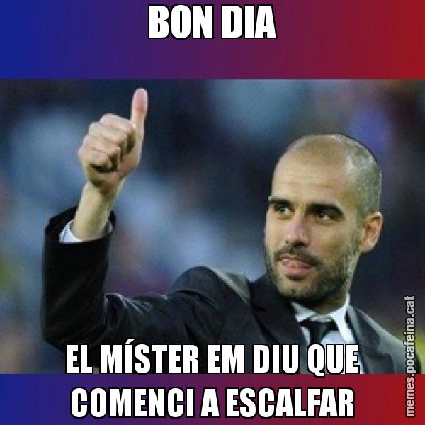 BON DIA EL MÍSTER EM DIU QUE COMENCI A ESCALFAR - Pep Guardiola
