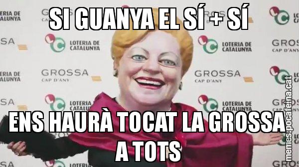 SI GUANYA EL SÍ + SÍ ENS HAURÀ TOCAT LA GROSSA  A TOTS - La Grossa de cap d'any