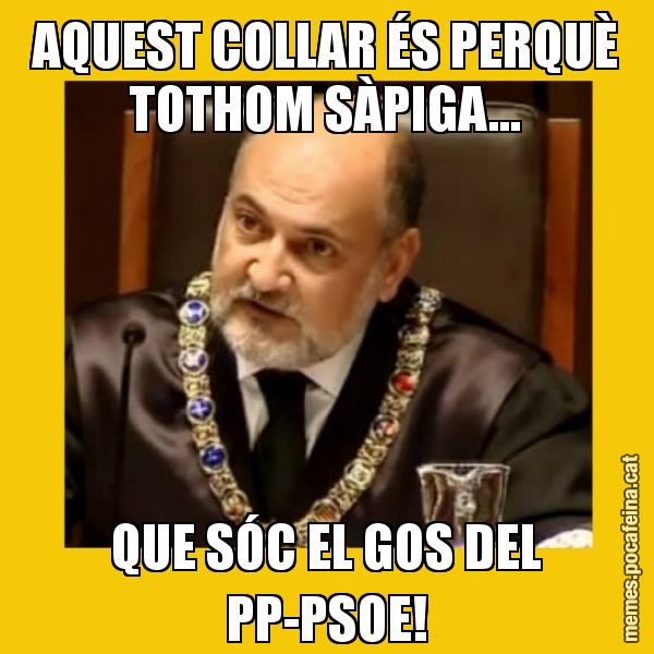 AQUEST COLLAR ÉS PERQUÈ TOTHOM SÀPIGA... QUE SÓC EL GOS DEL PP-PSOE!