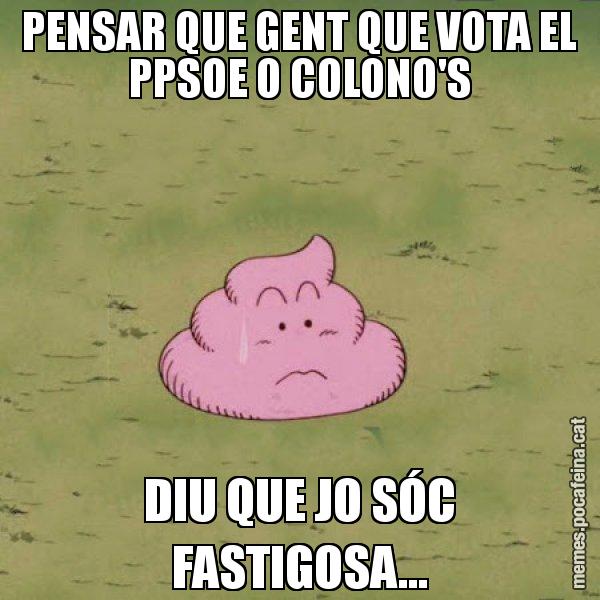 PENSAR QUE GENT QUE VOTA EL PPSOE O COLONO'S DIU QUE JO SÓC FASTIGOSA... - Caca