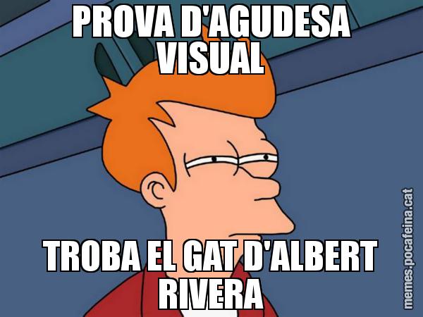 PROVA D'AGUDESA VISUAL TROBA EL GAT D'ALBERT RIVERA - Futurama Fry