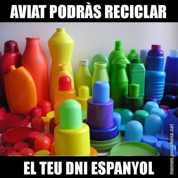 AVIAT PODRÀS RECICLAR EL TEU DNI ESPANYOL - Envàs