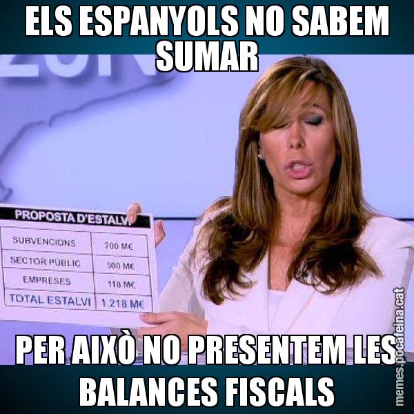 ELS ESPANYOLS NO SABEM SUMAR PER AIXÒ NO PRESENTEM LES BALANCES FISCALS - Alícia Paper i Suma
