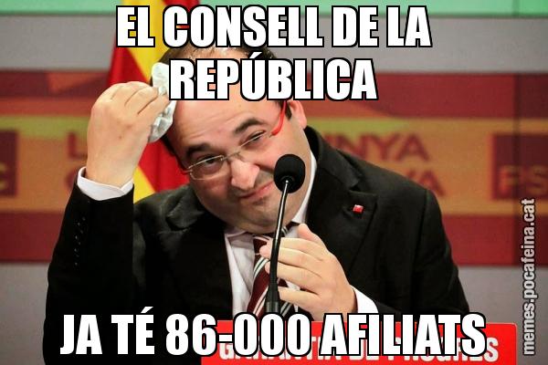 EL CONSELL DE LA REPÚBLICA JA TÉ 86-000 AFILIATS