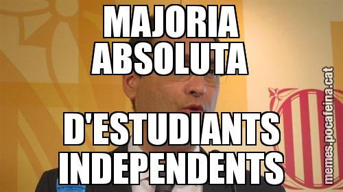 MAJORIA ABSOLUTA D'ESTUDIANTS INDEPENDENTS