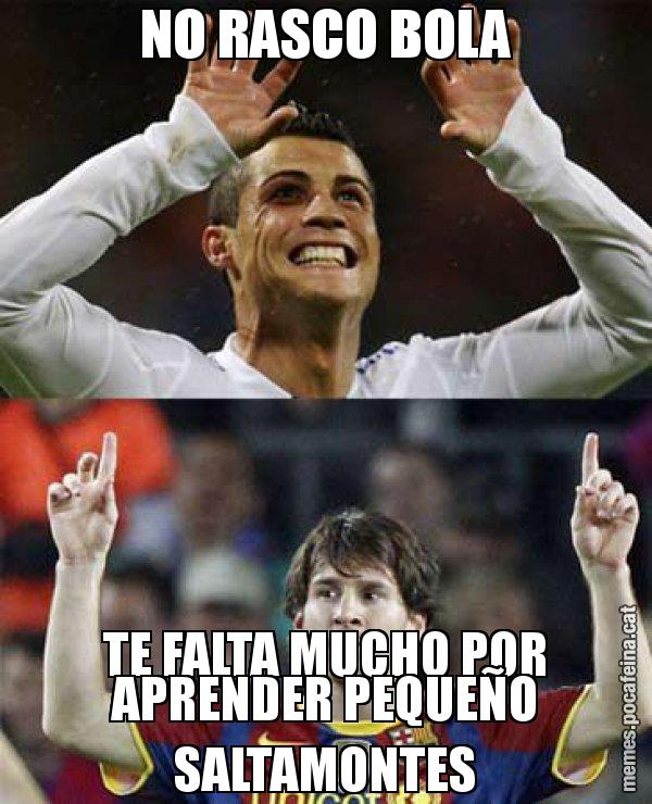 NO RASCO BOLA TE FALTA MUCHO POR APRENDER PEQUEÑO SALTAMONTES - Messi VS Cristiano