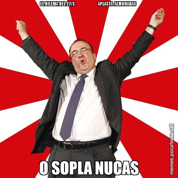 EL DILEMA DEL 27/S                          APLASTA  ALMOHADAS  O SOPLA NUCAS - Miquel Iceta - 27S