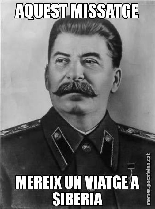 AQUEST MISSATGE MEREIX UN VIATGE A SIBERIA