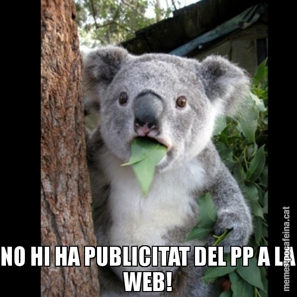 NO HI HA PUBLICITAT DEL PP A LA WEB! - Koala Cant Believe It