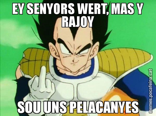 EY SENYORS WERT, MAS Y RAJOY SOU UNS PELACANYES - Vegeta
