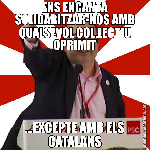 ENS ENCANTA SOLIDARITZAR-NOS AMB QUALSEVOL COL.LECTIU OPRIMIT ...EXCEPTE AMB ELS CATALANS - Miquel Iceta