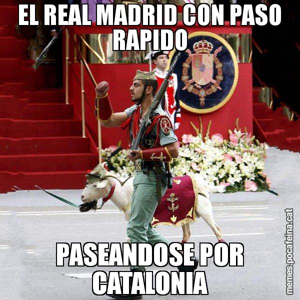 EL REAL MADRID CON PASO RAPIDO PASEANDOSE POR CATALONIA - La cabra de la legió