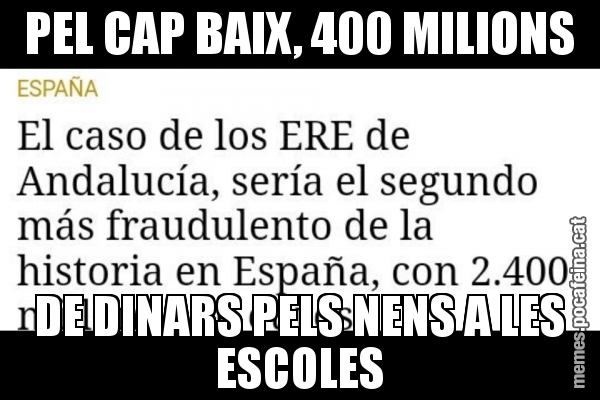 PEL CAP BAIX, 400 MILIONS DE DINARS PELS NENS A LES ESCOLES