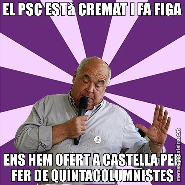 EL PSC ESTà CREMAT I FA FIGA ENS HEM OFERT A CASTELLA PER FER DE QUINTACOLUMNISTES - Lluís Rabell - 27S