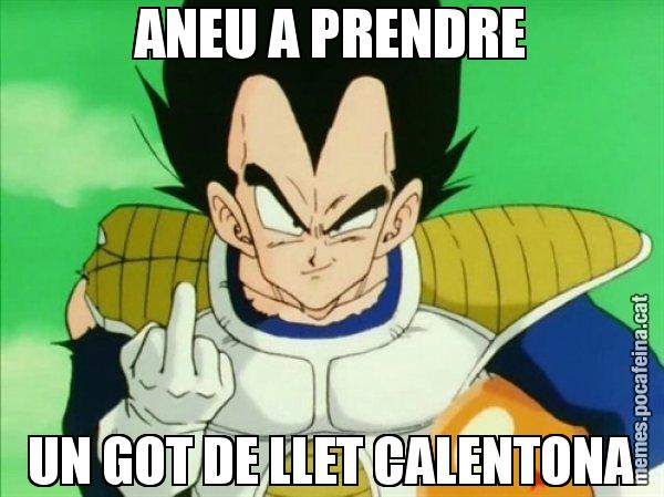 ANEU A PRENDRE UN GOT DE LLET CALENTONA - Vegeta