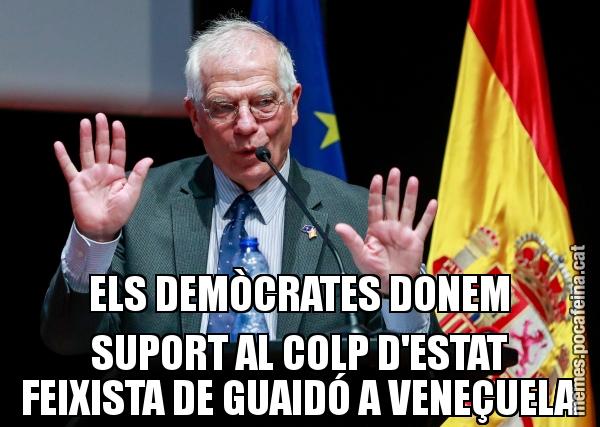 ELS DEMÒCRATES DONEM SUPORT AL COLP D'ESTAT FEIXISTA DE GUAIDÓ A VENEÇUELA