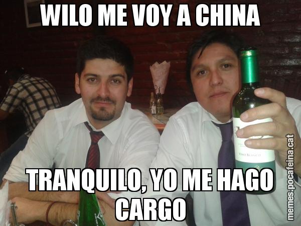 WILO ME VOY A CHINA TRANQUILO, YO ME HAGO CARGO