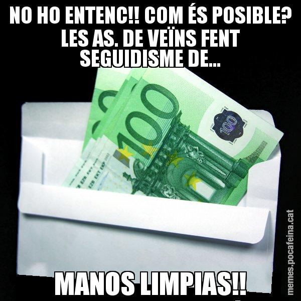 NO HO ENTENC!! COM ÉS POSIBLE? LES AS. DE VEÏNS FENT SEGUIDISME DE... MANOS LIMPIAS!! - Sobre