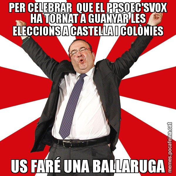 PER CELEBRAR  QUE EL PPSOEC'SVOX HA TORNAT A GUANYAR LES ELECCIONS A CASTELLA I COLÒNIES US FARÉ UNA BALLARUGA - Miquel Iceta - 27S