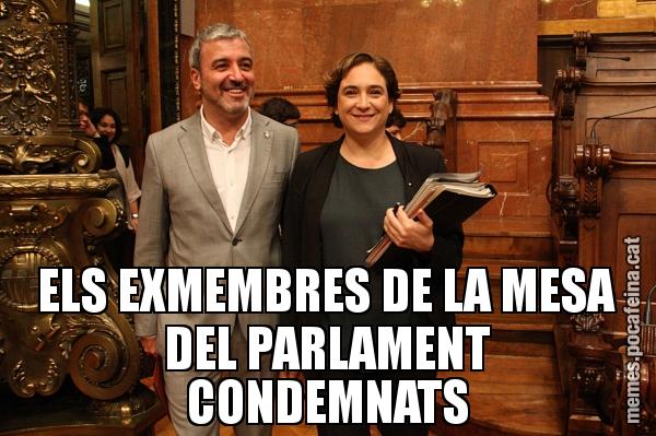 ELS EXMEMBRES DE LA MESA DEL PARLAMENT CONDEMNATS