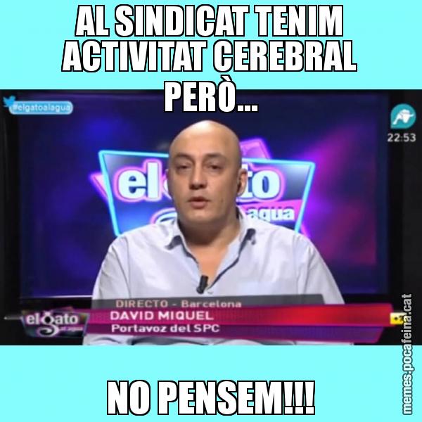 AL SINDICAT TENIM ACTIVITAT CEREBRAL PERÒ... NO PENSEM!!!