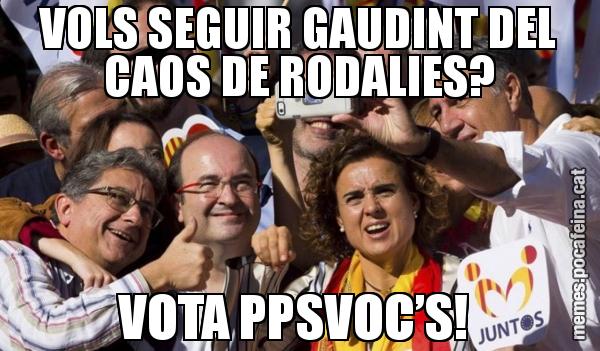 VOLS SEGUIR GAUDINT DEL CAOS DE RODALIES? VOTA PPSVOC’S!