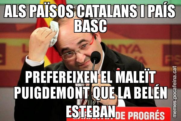 ALS PAÏSOS CATALANS I PAÍS BASC PREFEREIXEN EL MALEÏT PUIGDEMONT QUE LA BELÉN ESTEBAN