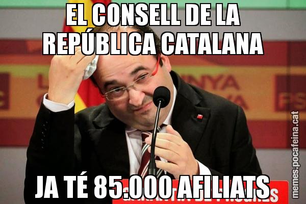 EL CONSELL DE LA REPÚBLICA CATALANA JA TÉ 85.000 AFILIATS