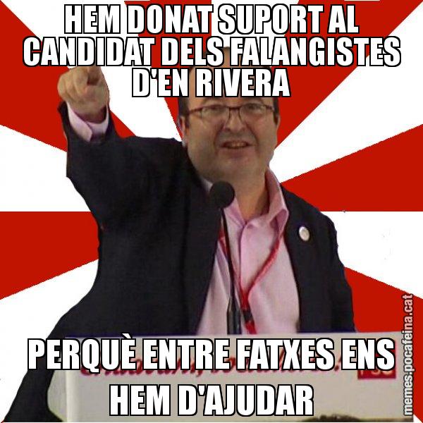 HEM DONAT SUPORT AL CANDIDAT DELS FALANGISTES D'EN RIVERA PERQUÈ ENTRE FATXES ENS HEM D'AJUDAR - Miquel Iceta