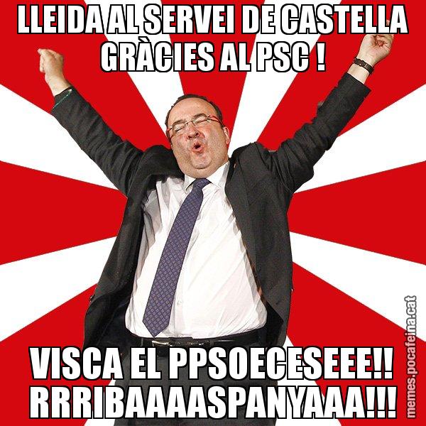 LLEIDA AL SERVEI DE CASTELLA GRÀCIES AL PSC ! VISCA EL PPSOECESEEE!! RRRIBAAAASPANYAAA!!! - Miquel Iceta - 27S
