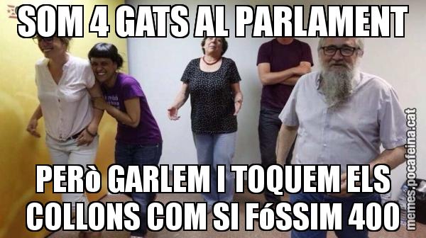 SOM 4 GATS AL PARLAMENT PERò GARLEM I TOQUEM ELS COLLONS COM SI FóSSIM 400