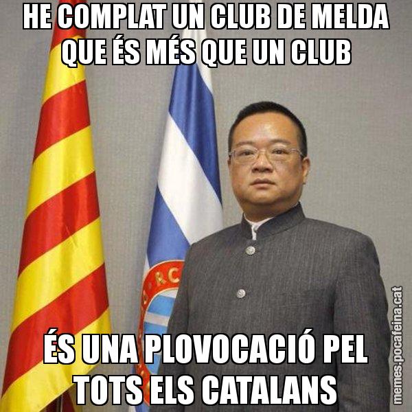 HE COMPLAT UN CLUB DE MELDA QUE ÉS MÉS QUE UN CLUB ÉS UNA PLOVOCACIÓ PEL TOTS ELS CATALANS - Chen Yansheng