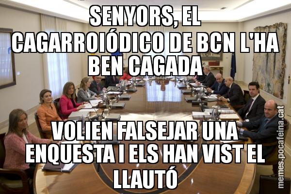 SENYORS, EL CAGARROIÓDICO DE BCN L'HA BEN CAGADA VOLIEN FALSEJAR UNA ENQUESTA I ELS HAN VIST EL LLAUTÓ