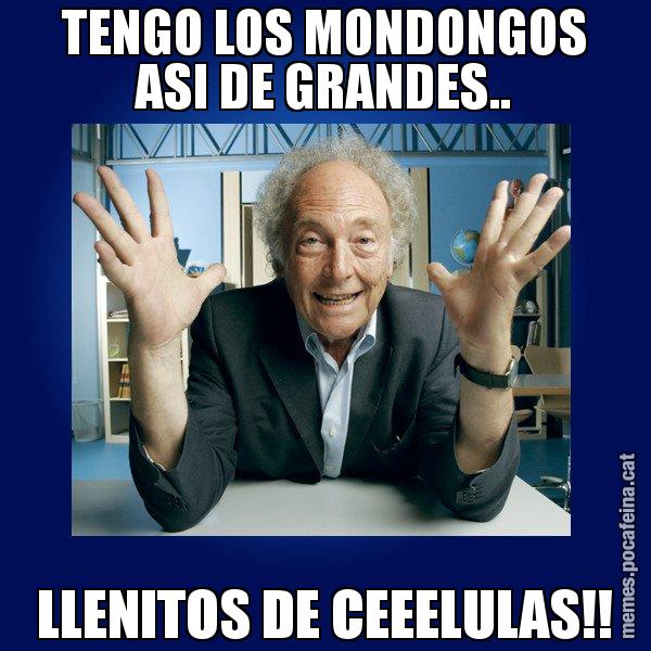 TENGO LOS MONDONGOS ASI DE GRANDES.. LLENITOS DE CEEELULAS!! - Eduard Punset