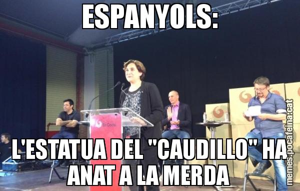 ESPANYOLS: L'ESTATUA DEL "CAUDILLO" HA ANAT A LA MERDA