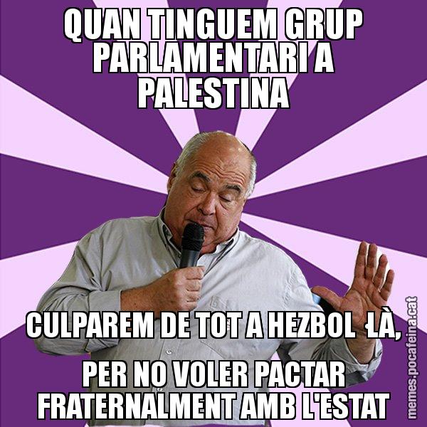 QUAN TINGUEM GRUP PARLAMENTARI A PALESTINA CULPAREM DE TOT A HEZBOL·LÀ, PER NO VOLER PACTAR FRATERNALMENT AMB L'ESTAT - Lluís Rabell - 27S