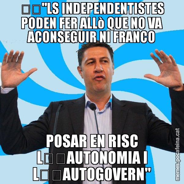 ‘"LS INDEPENDENTISTES PODEN FER ALLò QUE NO VA ACONSEGUIR NI FRANCO POSAR EN RISC L’AUTONOMIA I L’AUTOGOVERN" - Xavier García Albiol - 27S