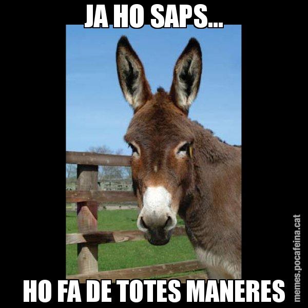 JA HO SAPS... HO FA DE TOTES MANERES - El burro Català