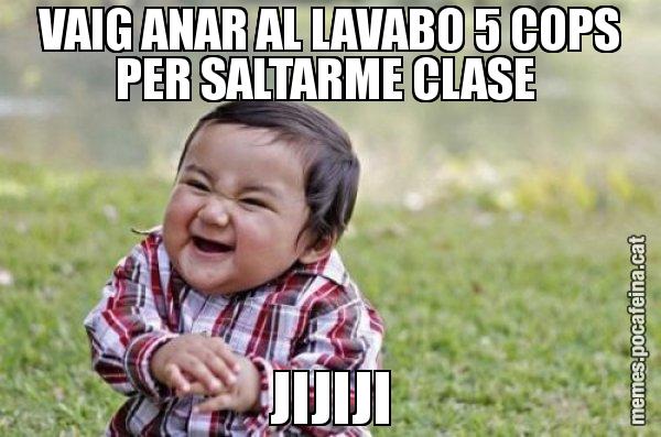 VAIG ANAR AL LAVABO 5 COPS PER SALTARME CLASE  JIJIJI - El diabòlic nen asiàtic