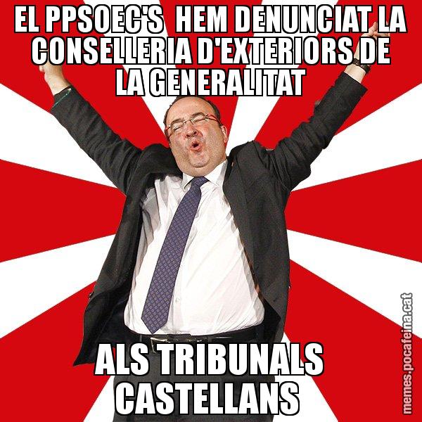 EL PPSOEC'S  HEM DENUNCIAT LA CONSELLERIA D'EXTERIORS DE LA GENERALITAT ALS TRIBUNALS CASTELLANS - Miquel Iceta - 27S