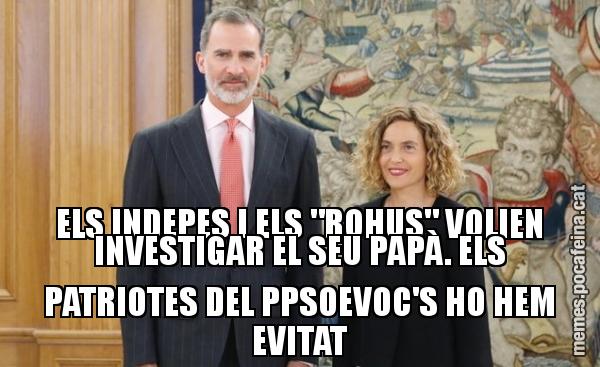 ELS INDEPES I ELS "ROHUS" VOLIEN INVESTIGAR EL SEU PAPÀ. ELS PATRIOTES DEL PPSOEVOC'S HO HEM EVITAT