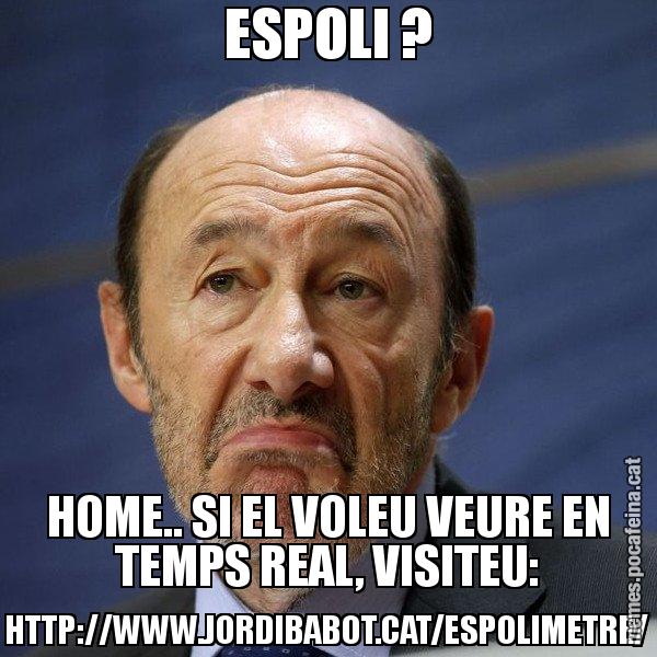 ESPOLI ? HOME.. SI EL VOLEU VEURE EN TEMPS REAL, VISITEU: HTTP://WWW.JORDIBABOT.CAT/ESPOLIMETRE/ - Rubalcaba