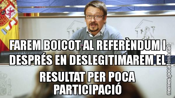 FAREM BOICOT AL REFERÈNDUM I DESPRÉS EN DESLEGITIMAREM EL RESULTAT PER POCA PARTICIPACIÓ